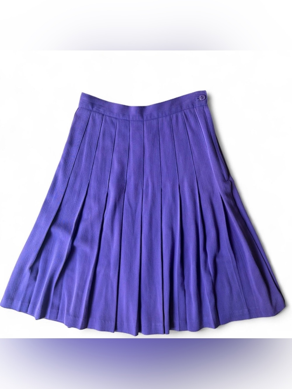 Maren Made in USA Purple Pleated A-Line Skirt Sz 4 Vintage